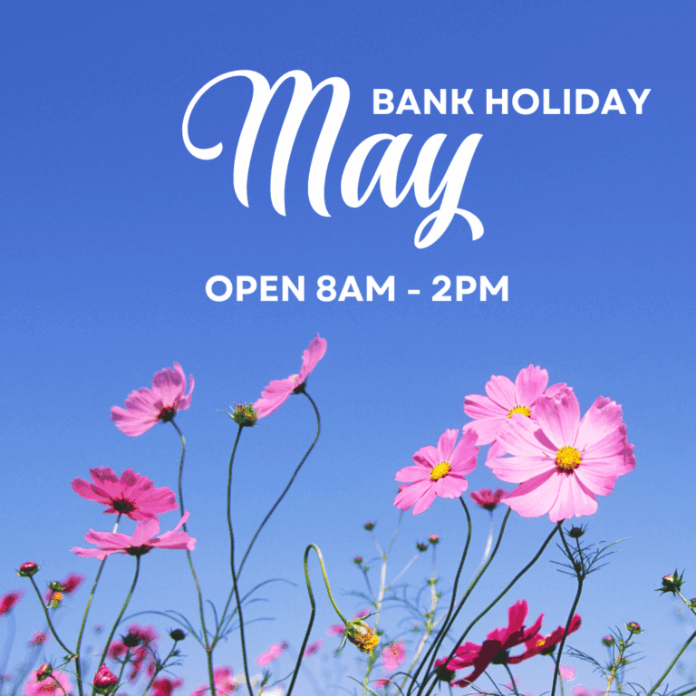 May Bank Holiday Opening Times